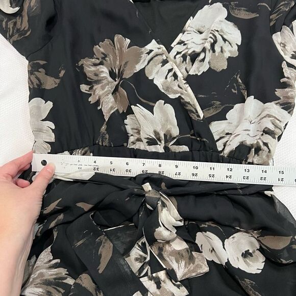 Superfox Black‎ Floral Long Sleeve Maxi Dress - Picture 8 of 14